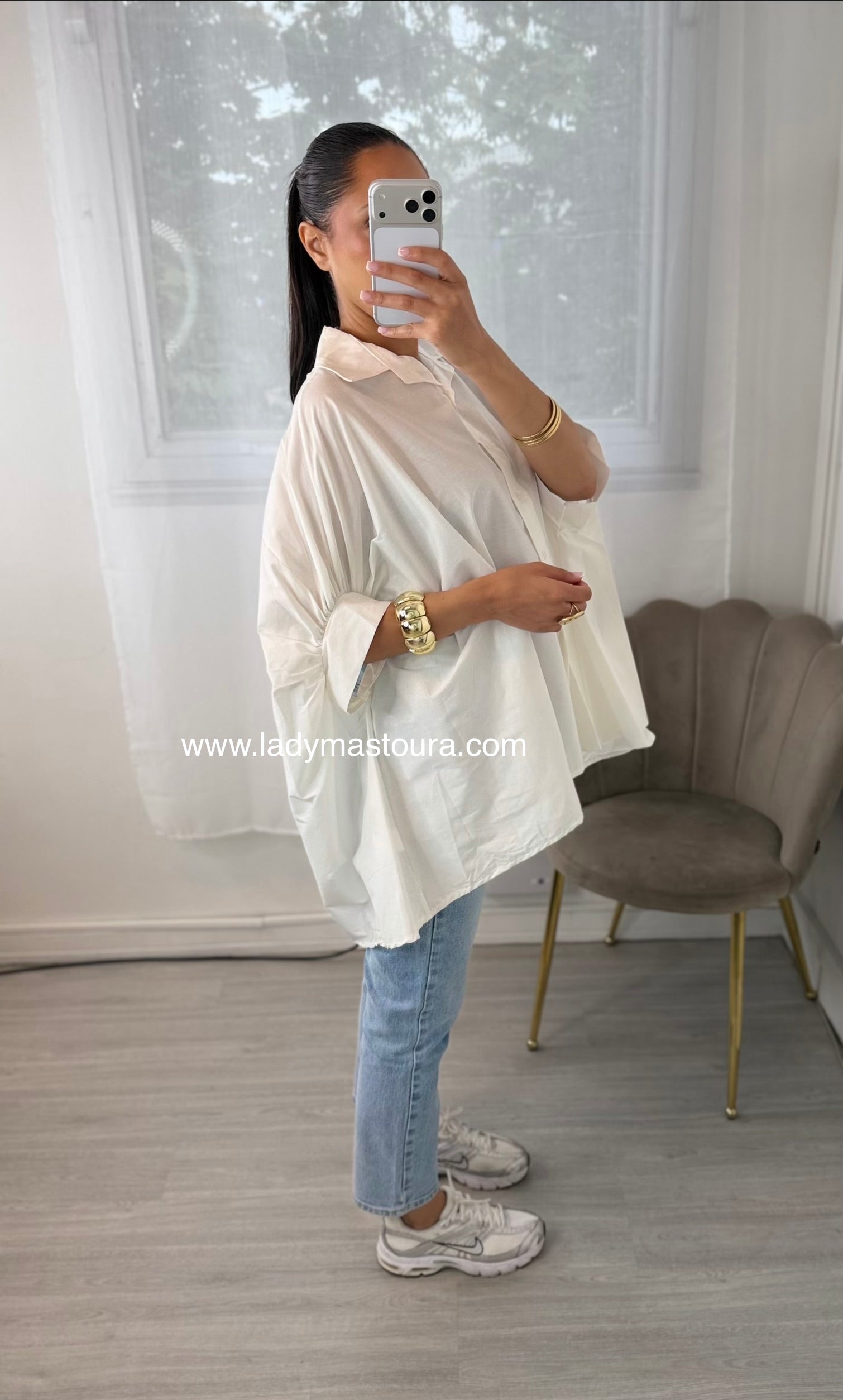 Chemise en popeline - Blanche
