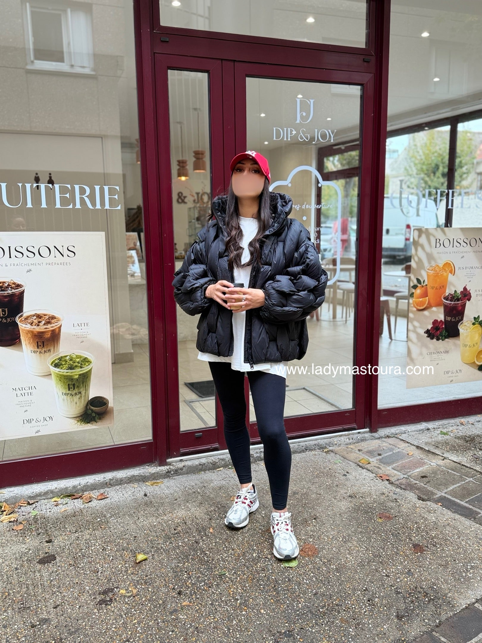 Doudoune tressée - Noire