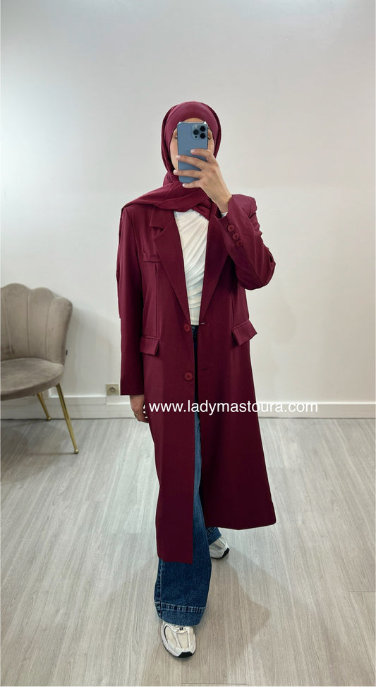 Blazer long - Bordeaux