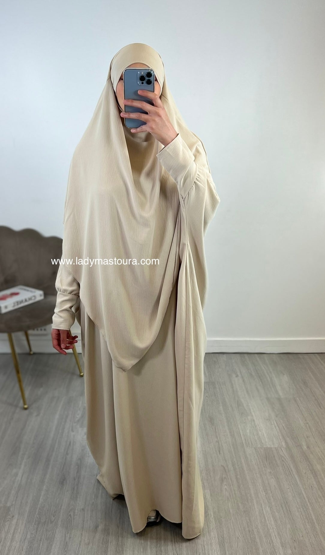 Ensemble Khimar + Abaya en jazz - (Plusieurs coloris)