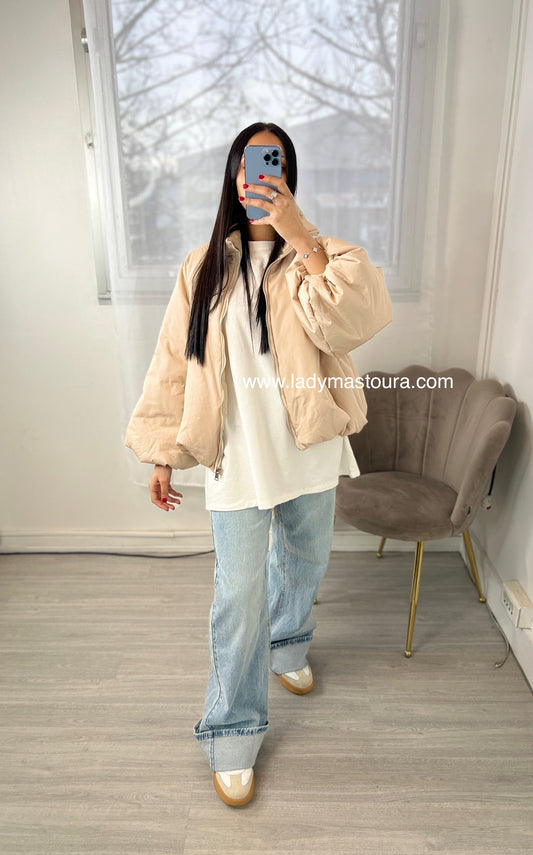 Doudoune évasée - Beige