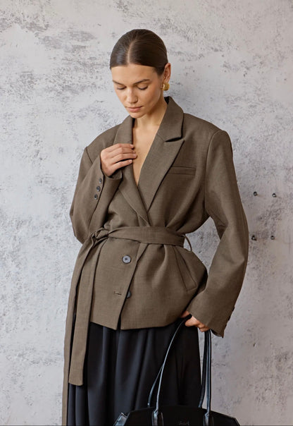 Blazer Camel avec ceinture