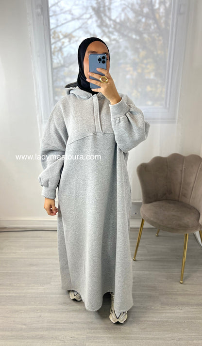 Robe Sweat intérieur molletonné
 - Grise