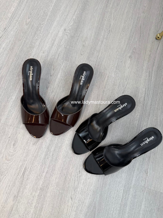 Mules à talon - Noire