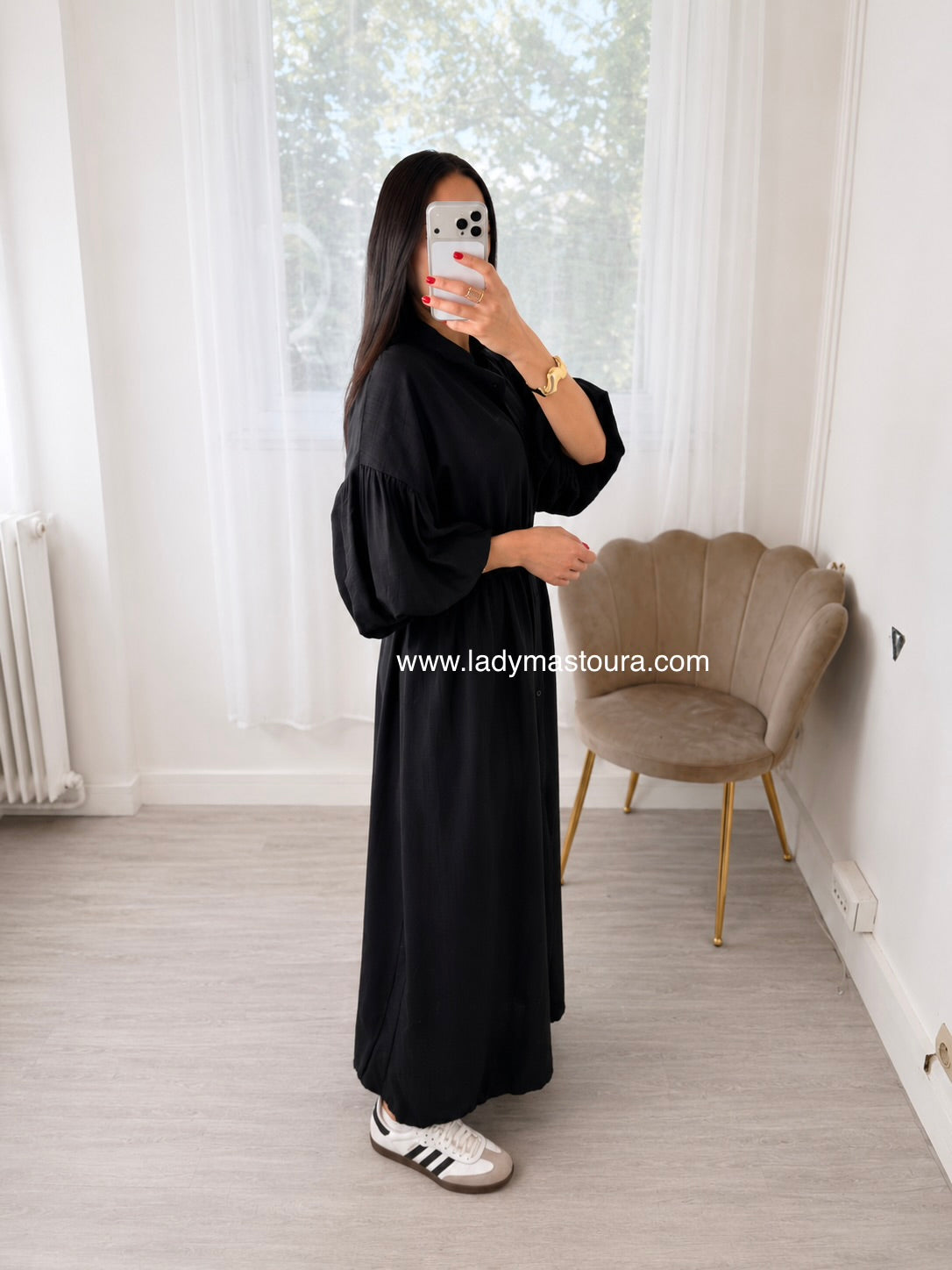 Robe Manche 3/4 - Noire