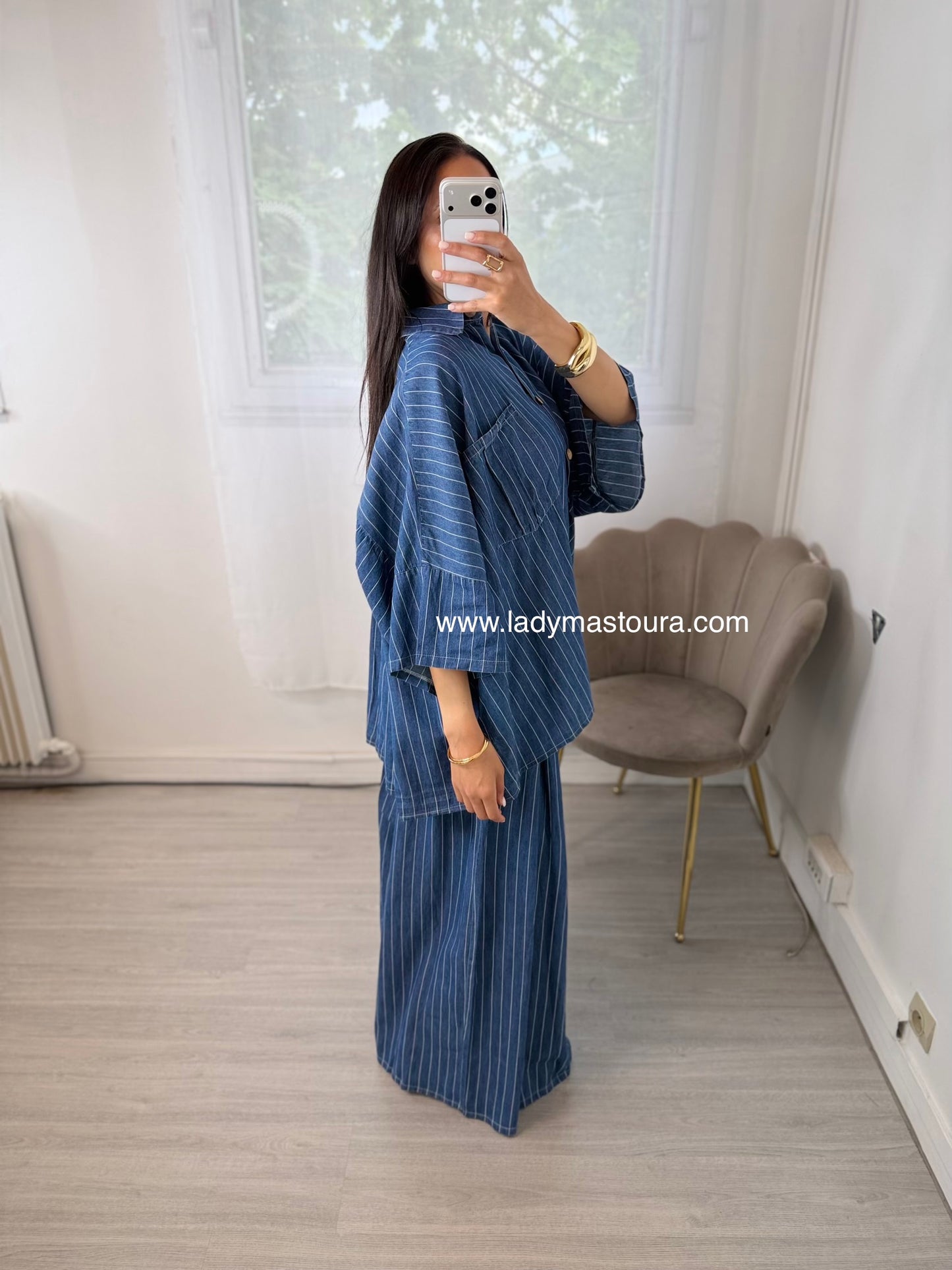Ensemble rayé Bleu