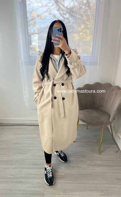 Manteau à capuche - Beige
