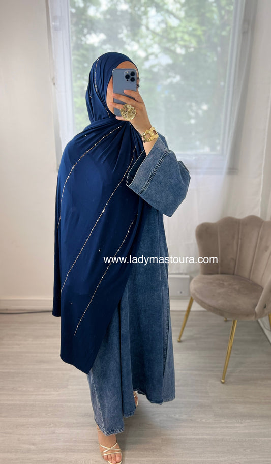 Hijab strass -  ( plusieurs coloris)