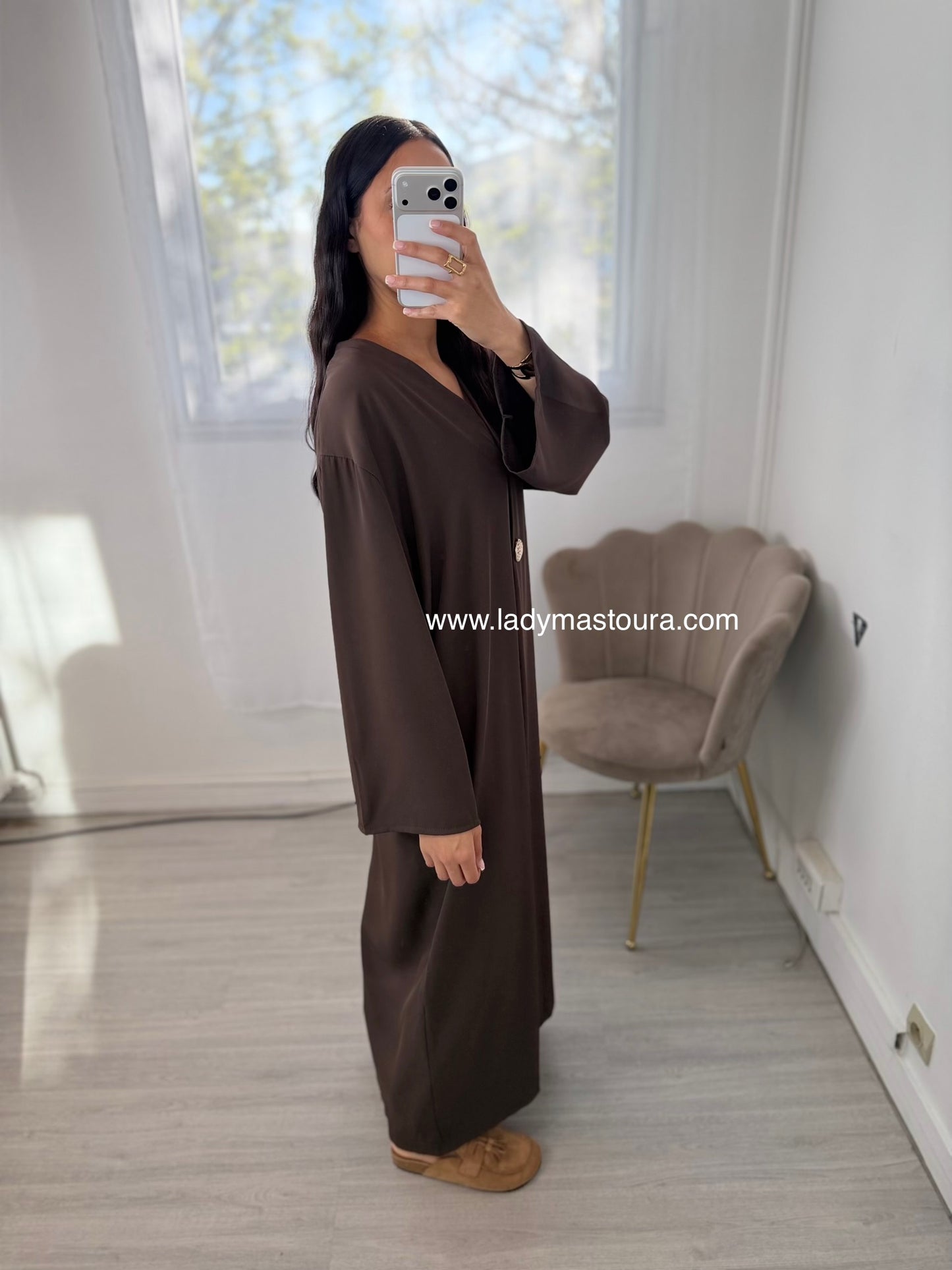 Kimono Halima - Chocolat - Qualité premium