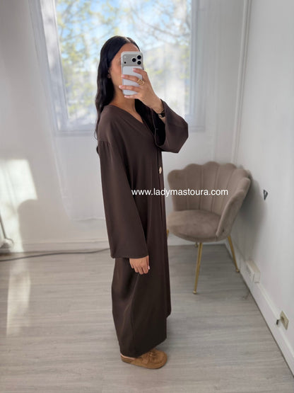 Kimono Halima - Chocolat - Qualité premium