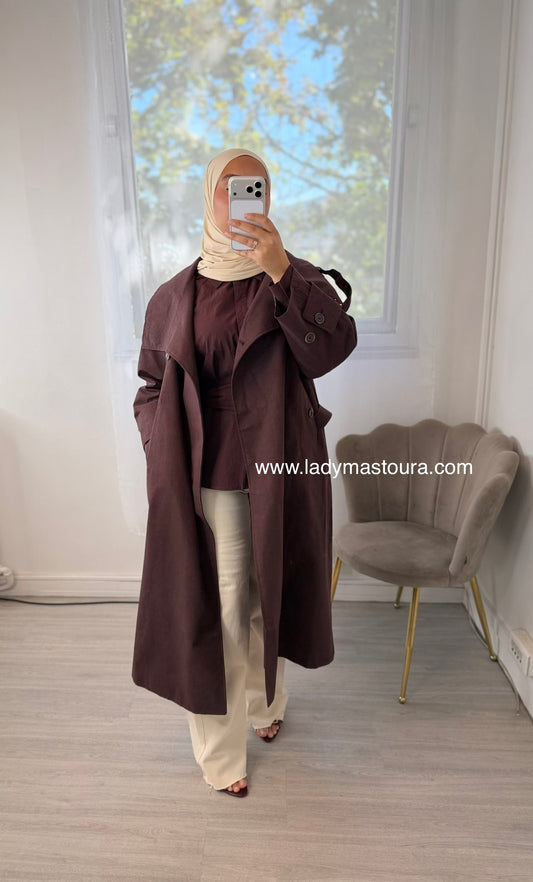Trench Qualité Premium - Prune