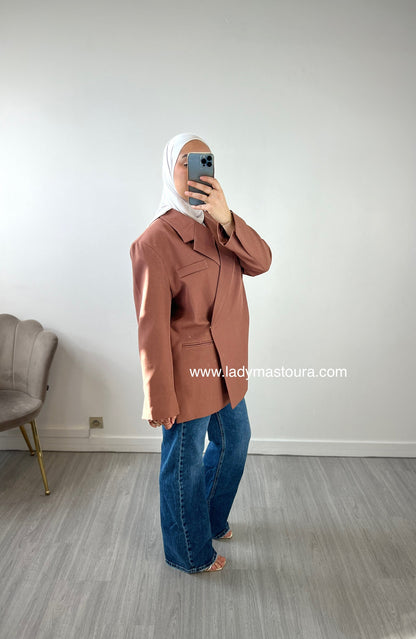 Blazer asymétrique - Terracotta
