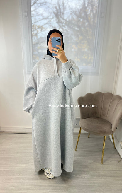 Robe Sweat intérieur molletonné
 - Grise
