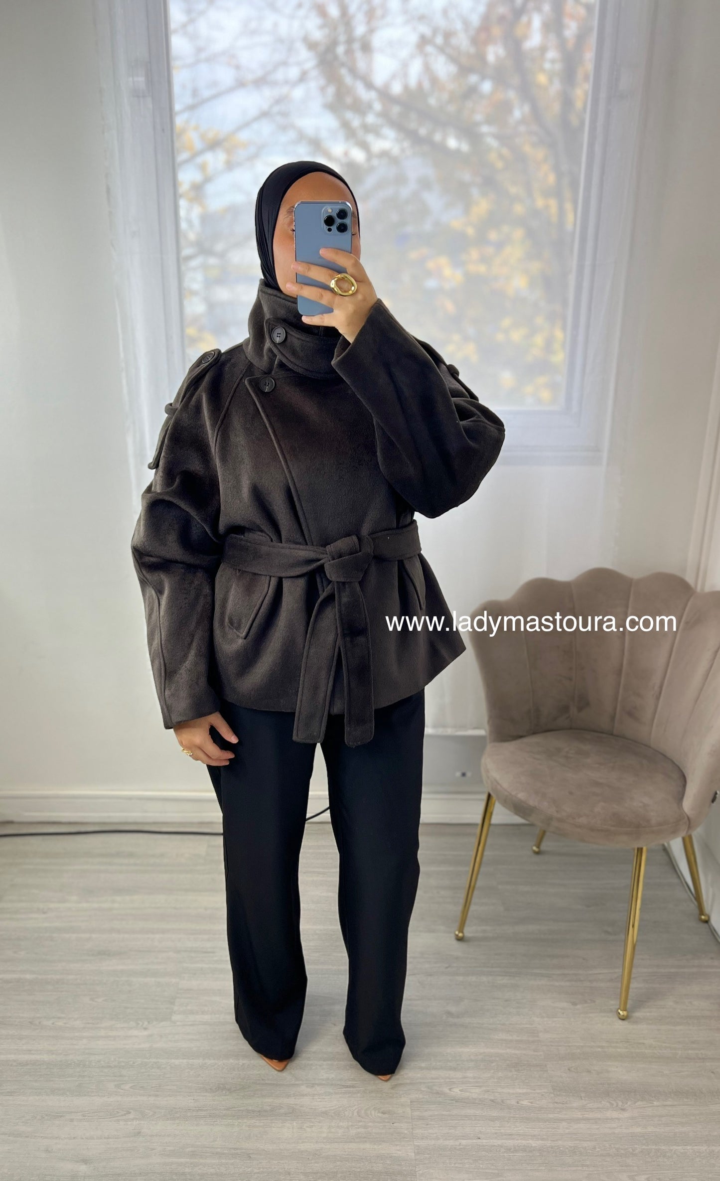 Manteau Sonia Laine - Chocolat