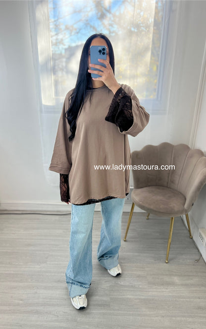 Haut dentelle oversize - Plusieurs coloris