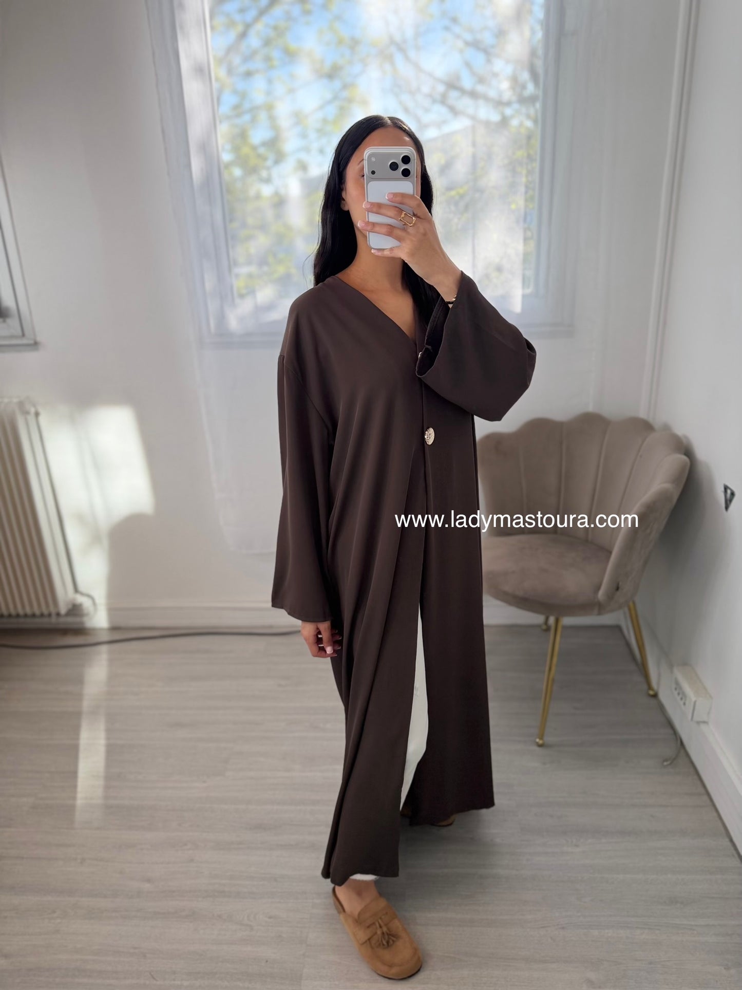 Kimono Halima - Chocolat - Qualité premium