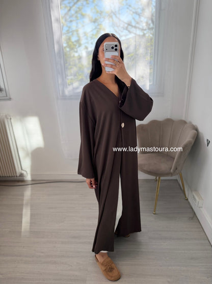 Kimono Halima - Chocolat - Qualité premium