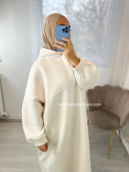 Robe Sweat intérieur molletonné - Beige