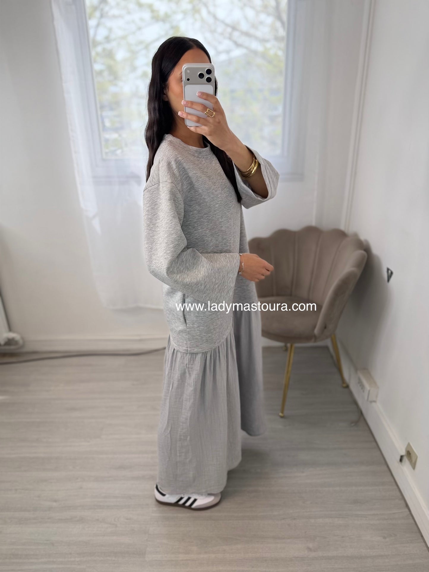 Robe Manche longue - Grise