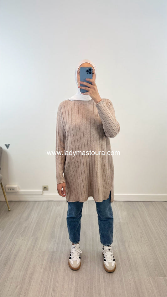 Pull Hajar - Taupe