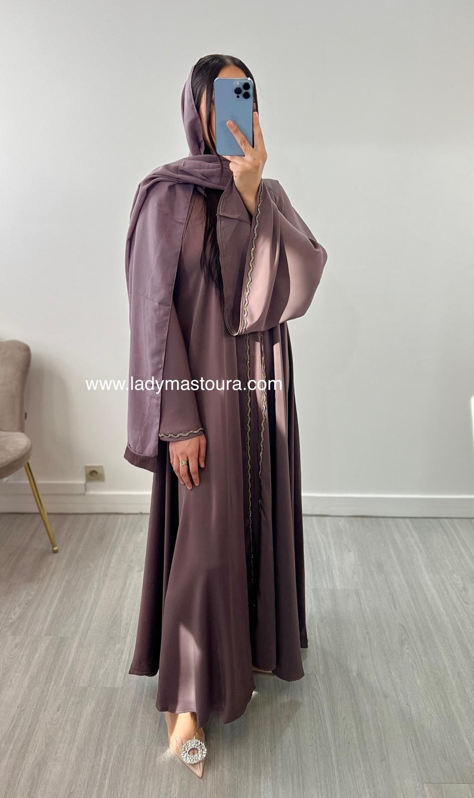 Abaya Made in dubai - Prune