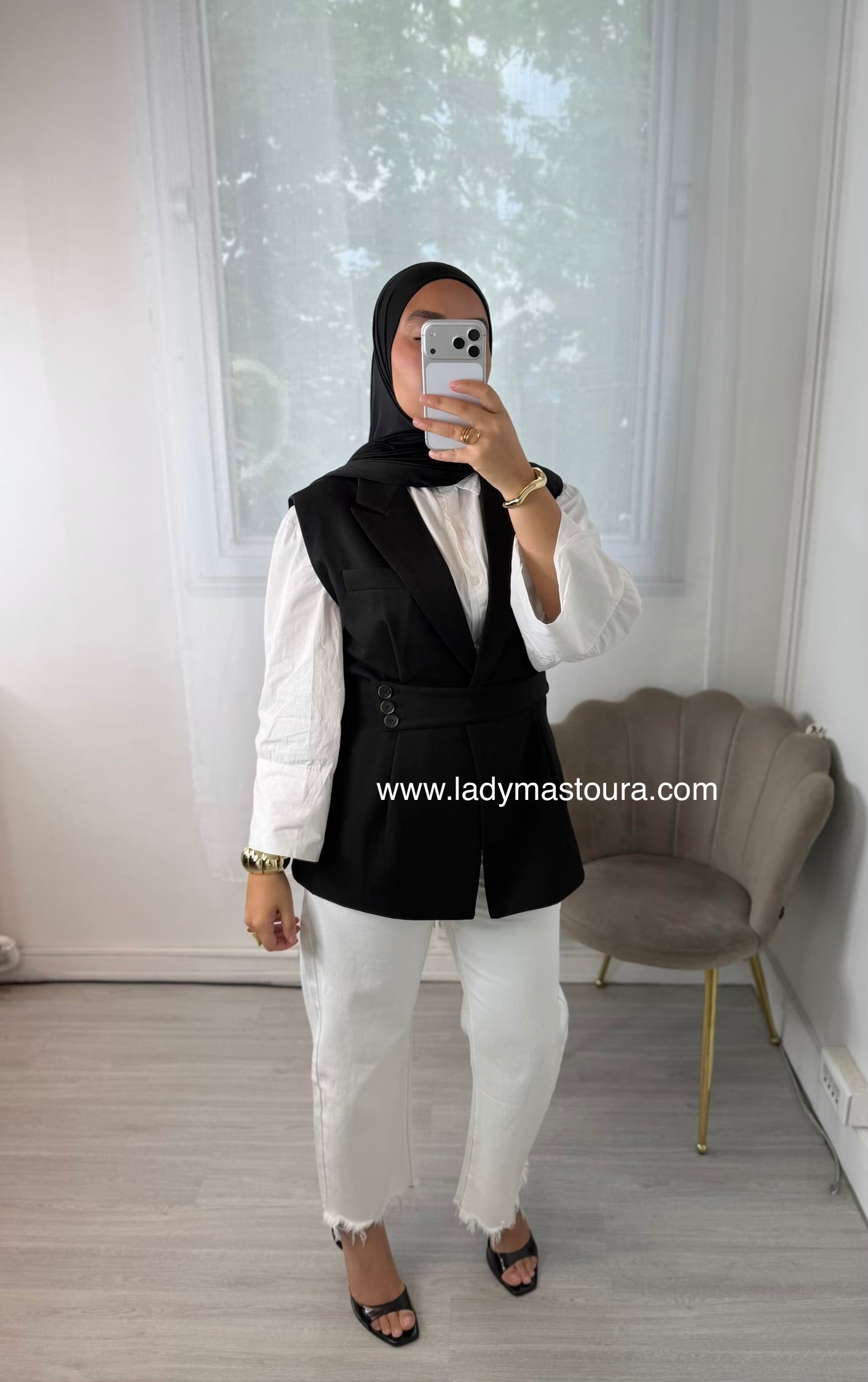 Blazer sans manches - Noir