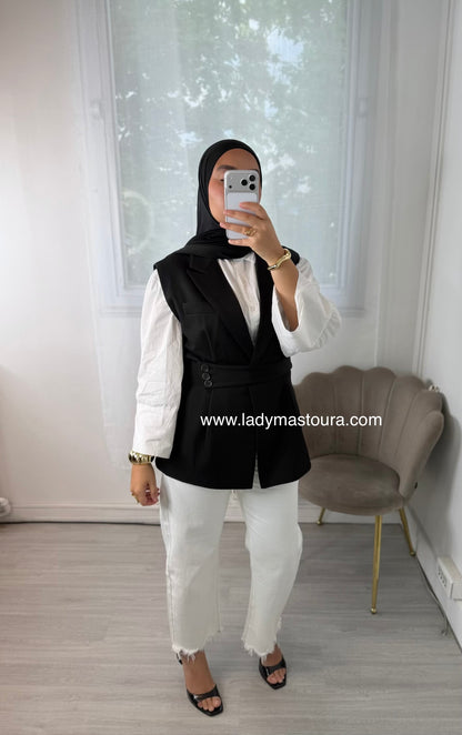 Blazer sans manches - Noir