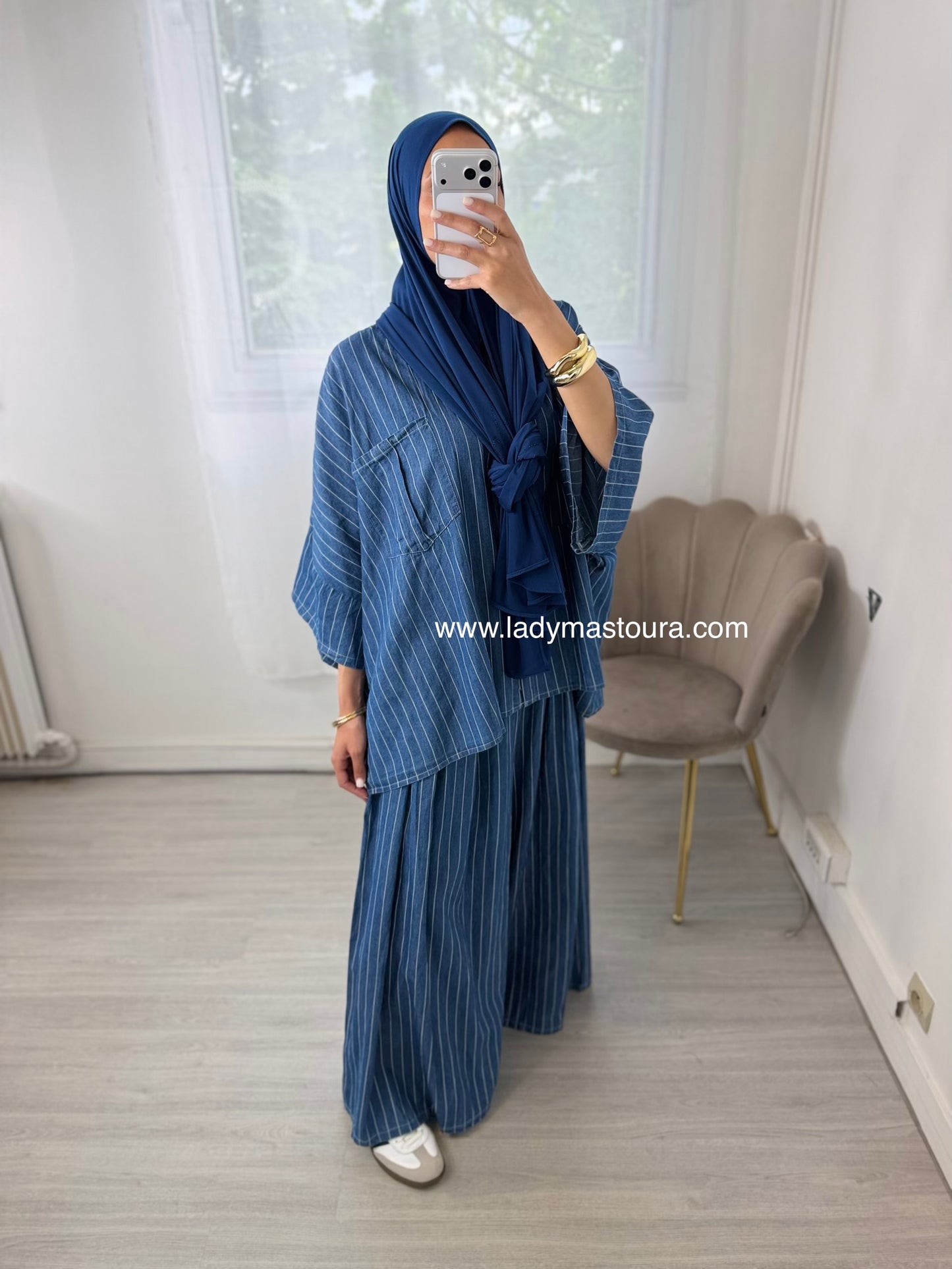 Ensemble rayé Bleu