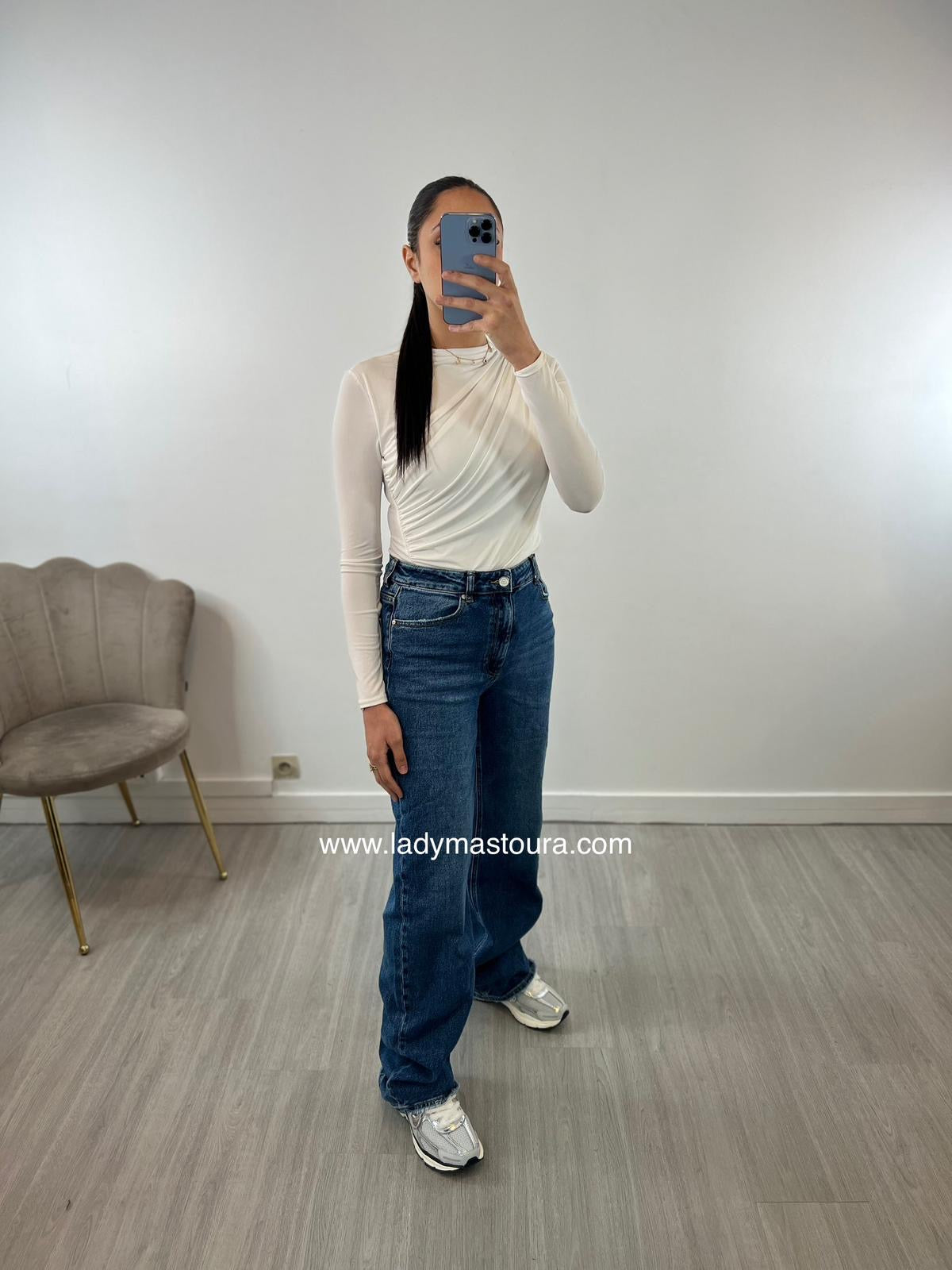 Jeans bleu Wide Leg / Straight - Tall