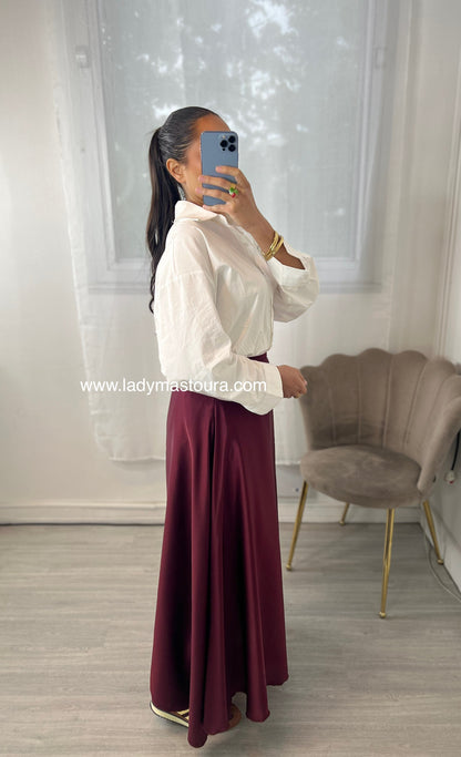 Jupe Satinée Evasée Premium -  Plusieurs coloris