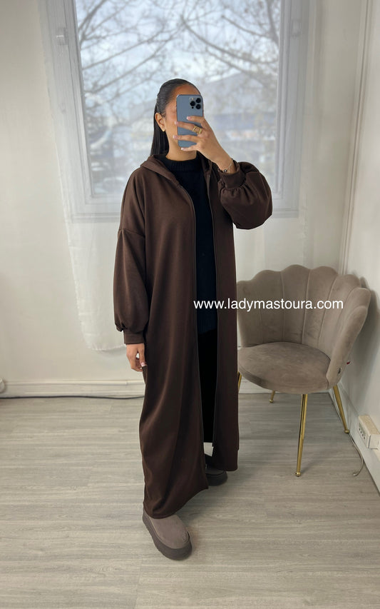 Gilet à Zip - Chocolat