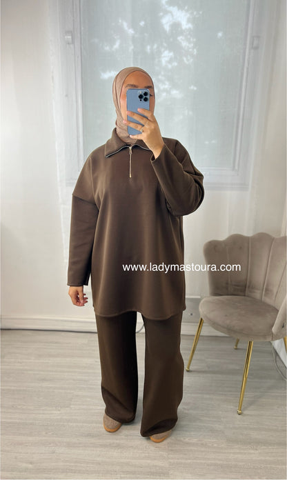 Ensemble Zip - Chocolat