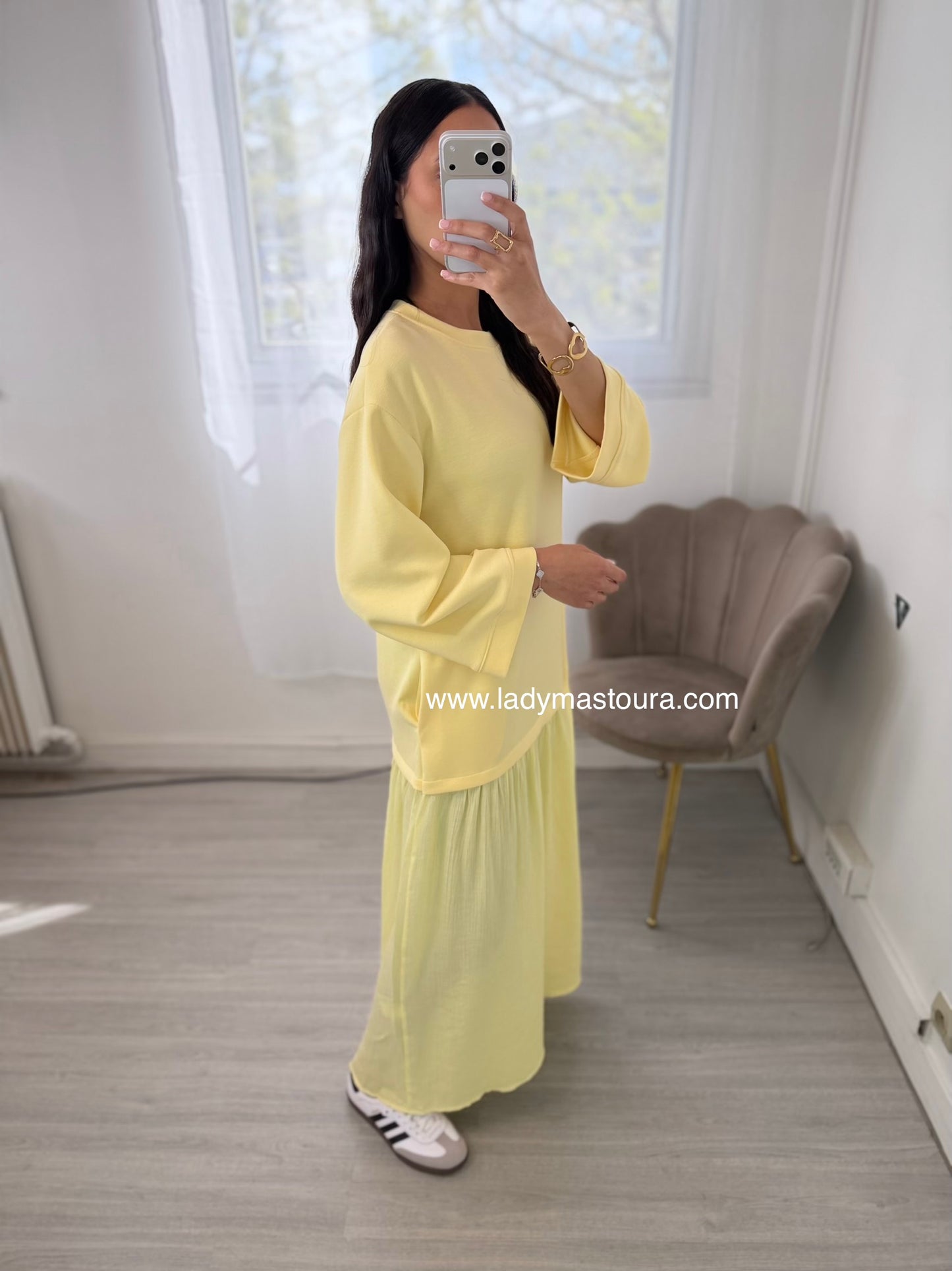 Robe Manche longue - Jaune