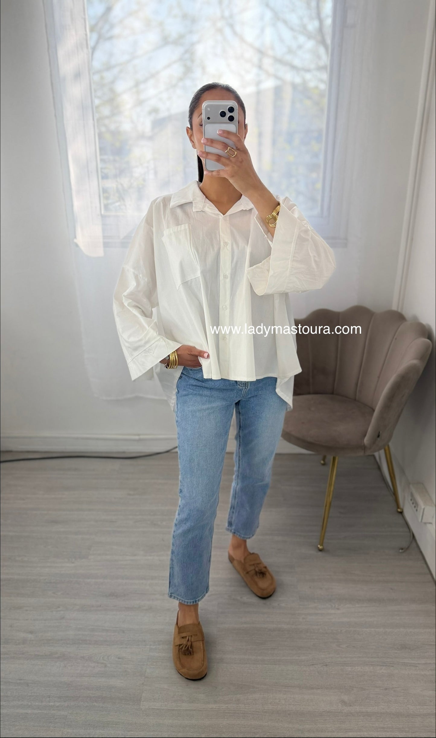 Chemise en popeline (Plusieurs coloris)