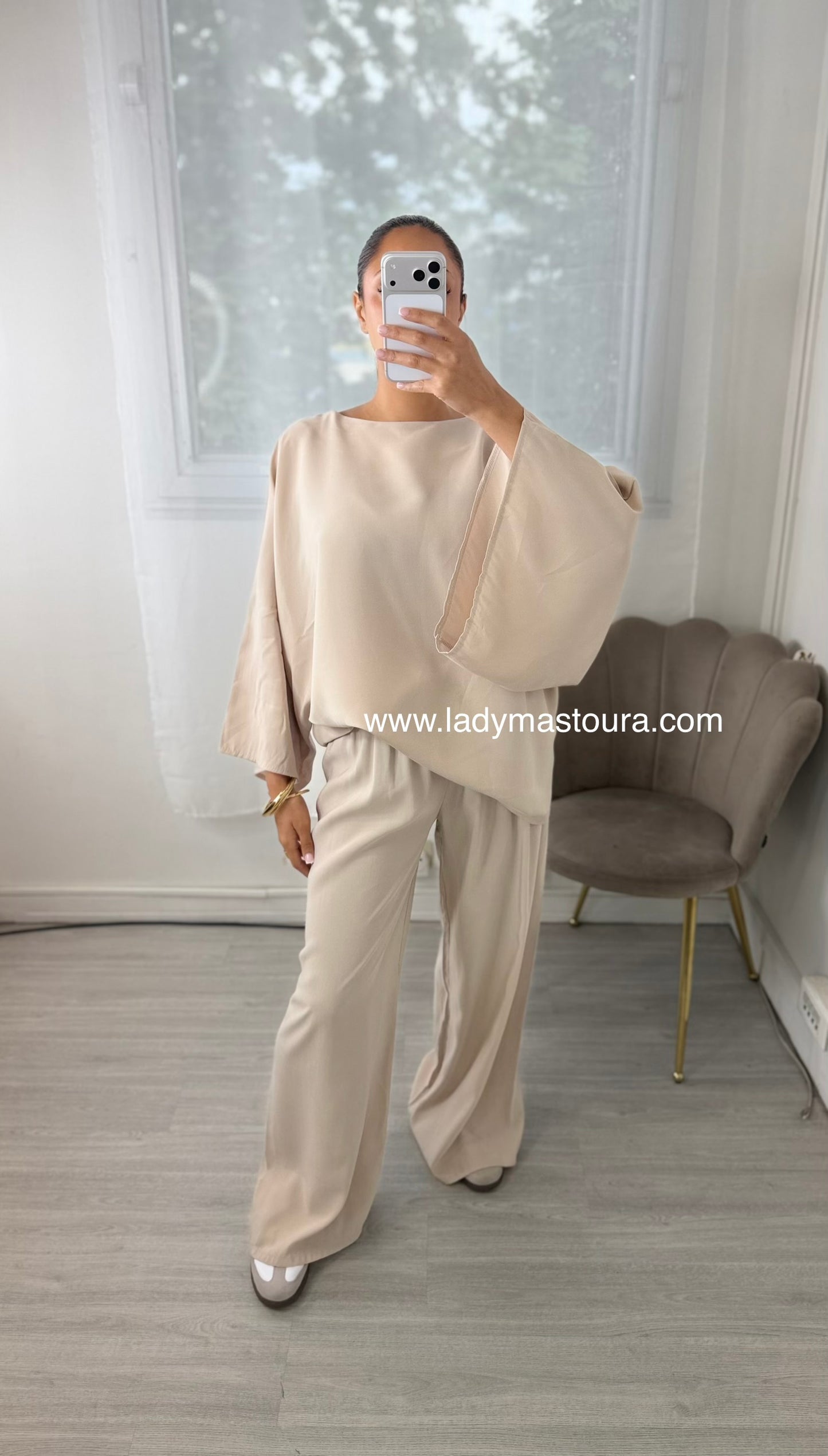 Ensemble fluide Inaya - Beige