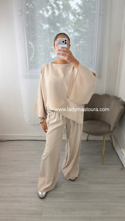 Ensemble fluide Inaya - Beige