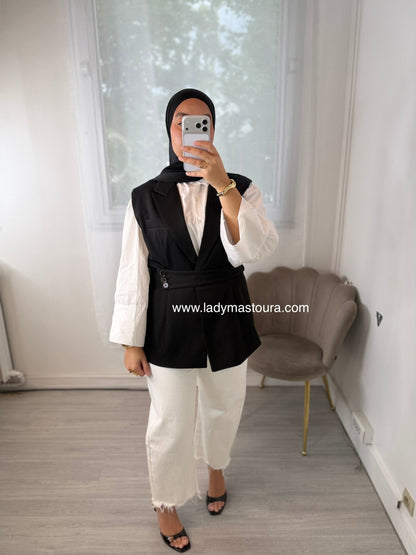 Blazer sans manches - Noir