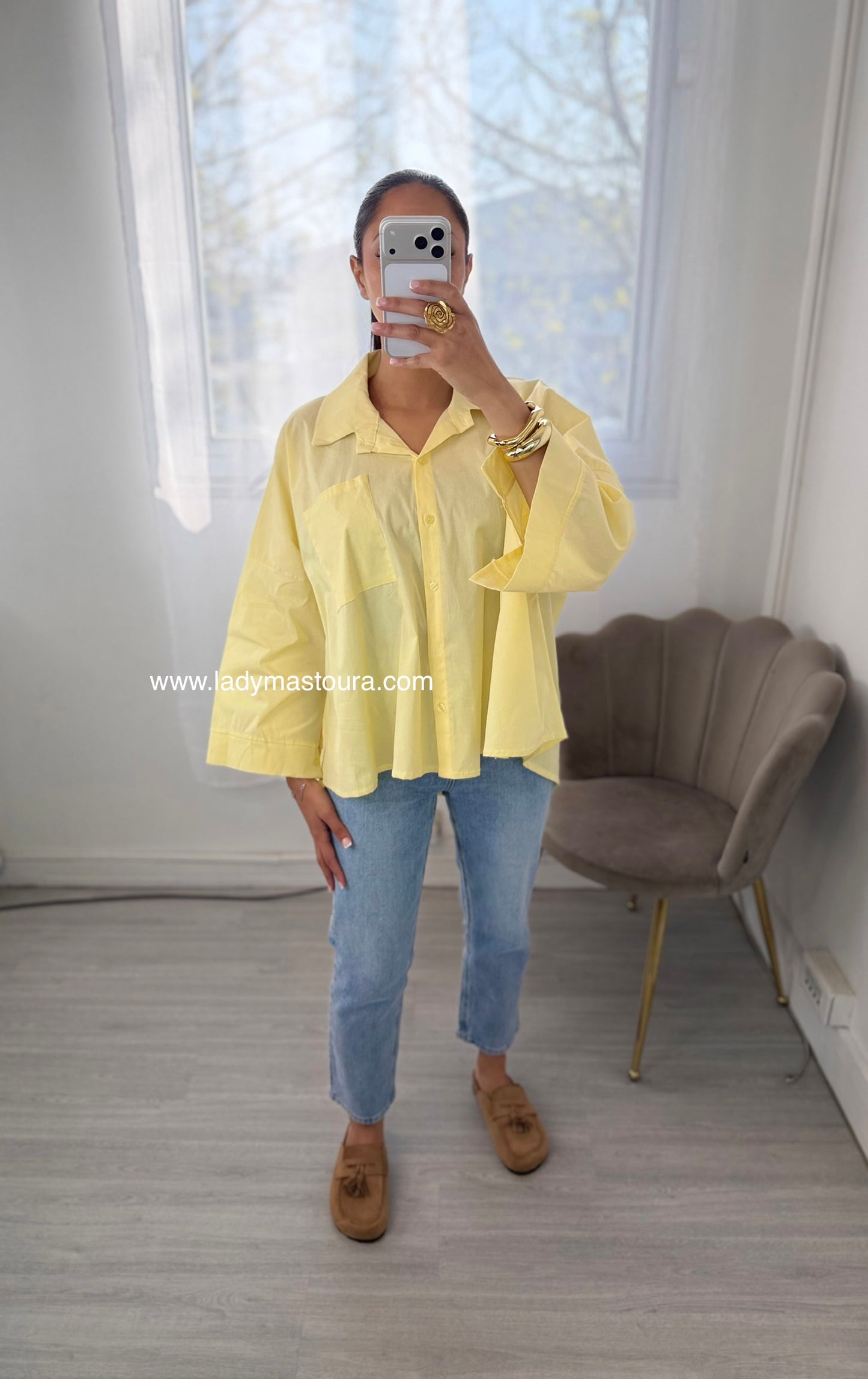 Chemise en popeline (Plusieurs coloris)