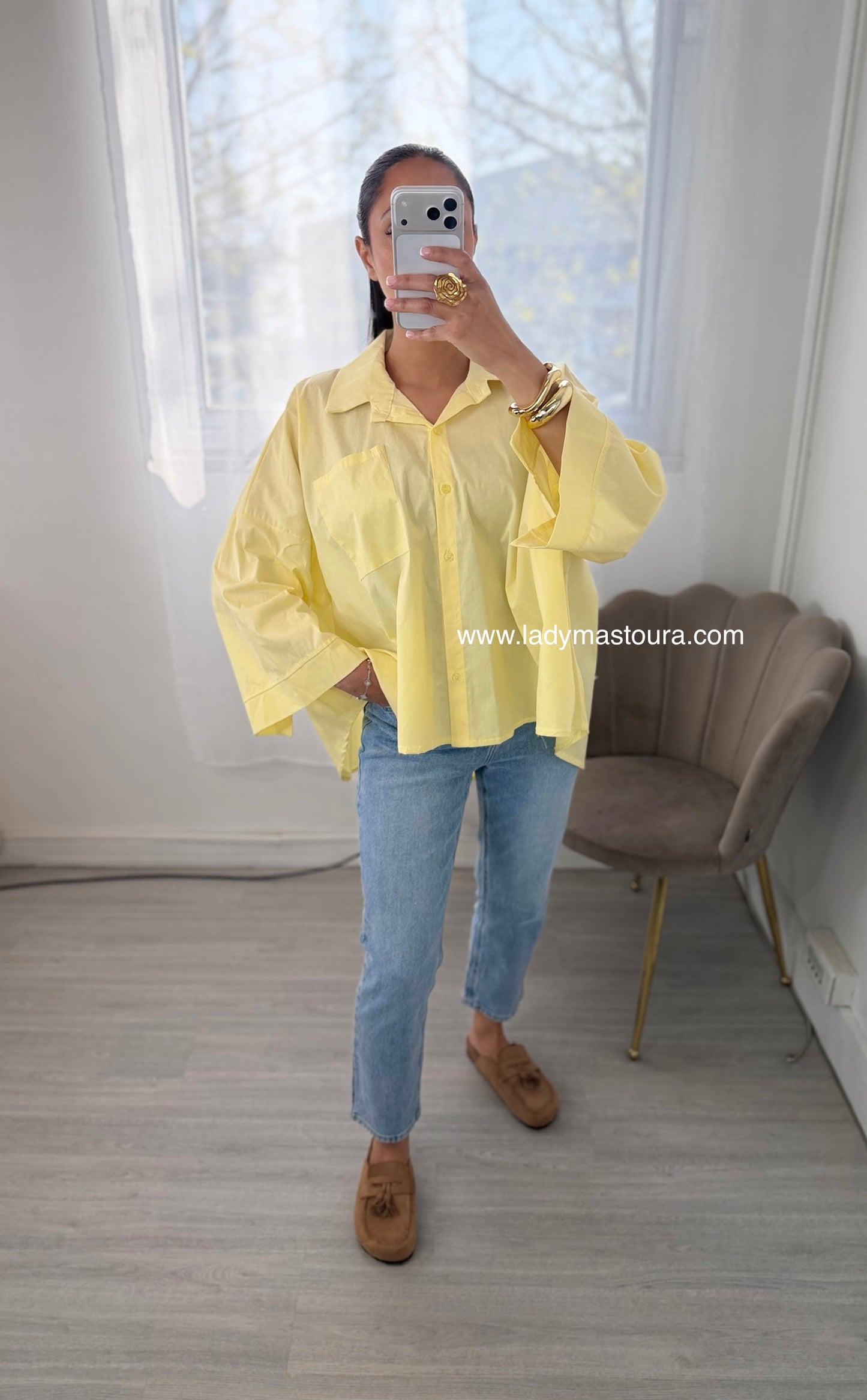 Chemise en popeline (Plusieurs coloris)