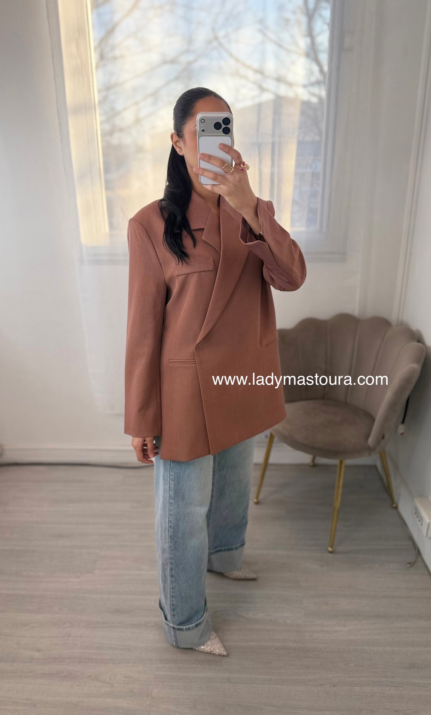 Blazer asymétrique - Terracotta