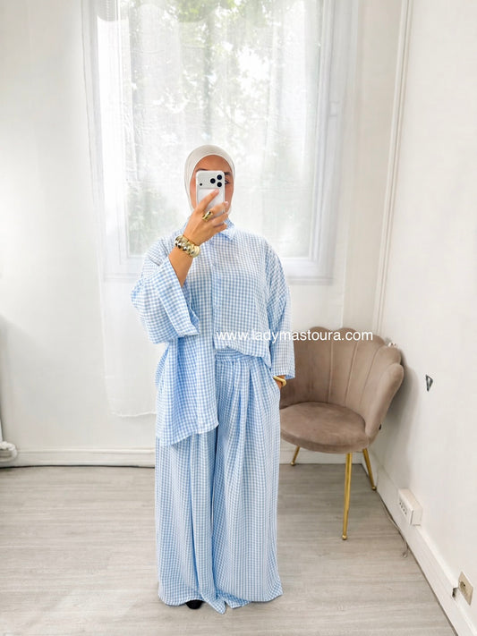 Ensemble Vichy - Bleu