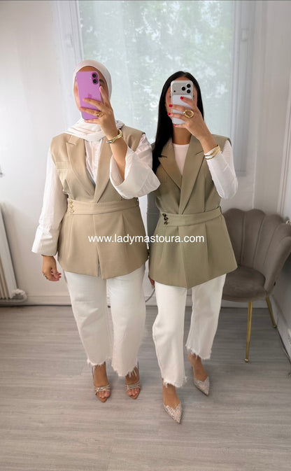 Blazer sans manches - Tilleul