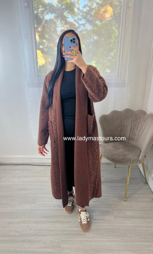 Manteau gilet - Chocolat