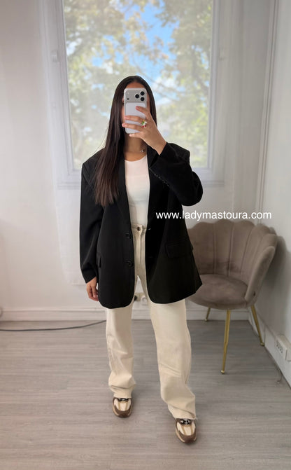 Blazer Oversize ￼ - Noir