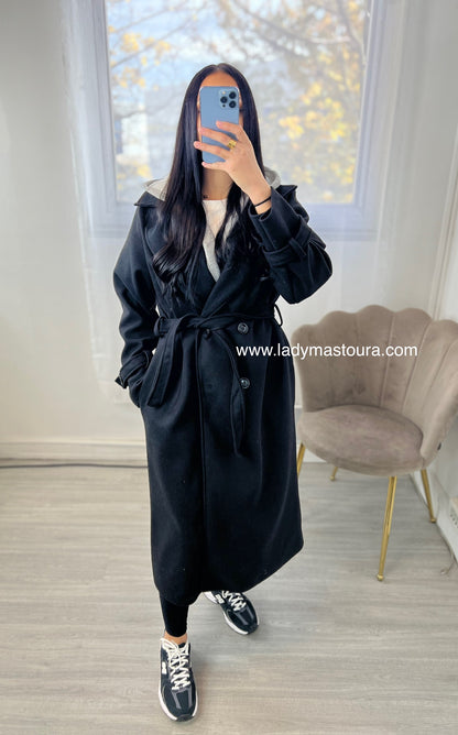 Manteau à capuche - Noir