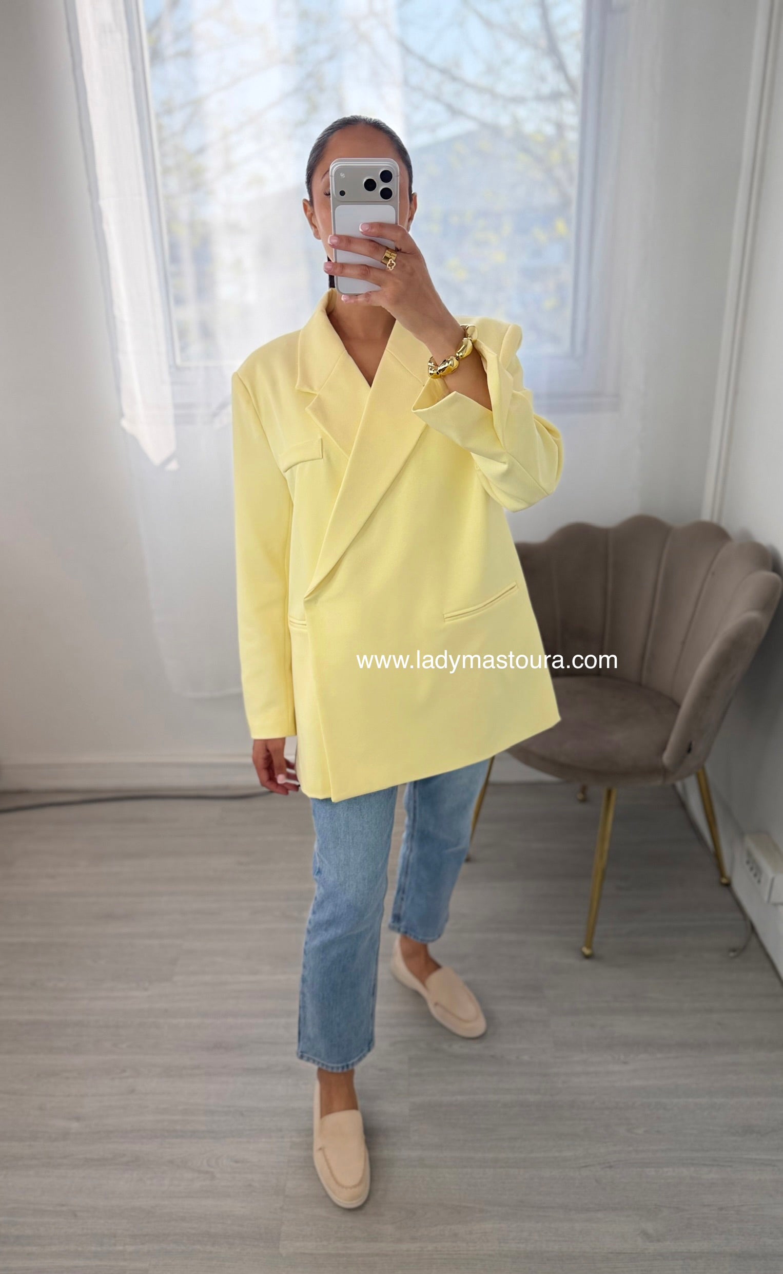 Blazer asymétrique - Jaune