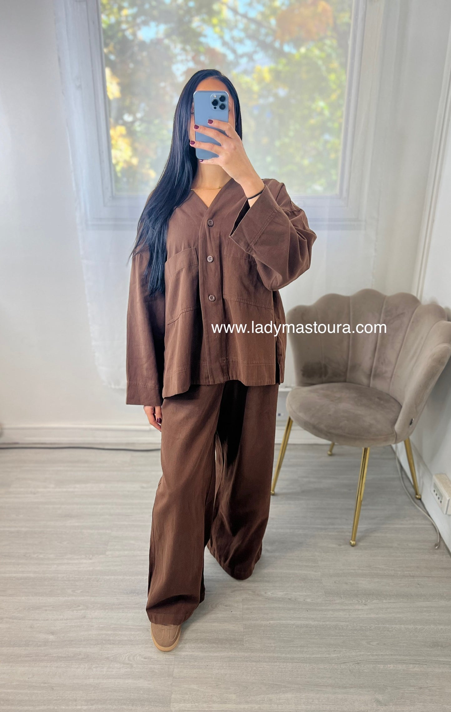 Ensemble Mariam - Chocolat (100% Coton)