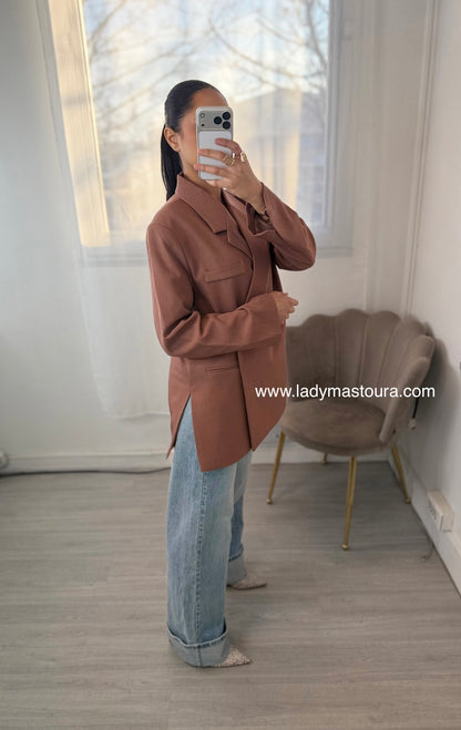Blazer asymétrique - Terracotta