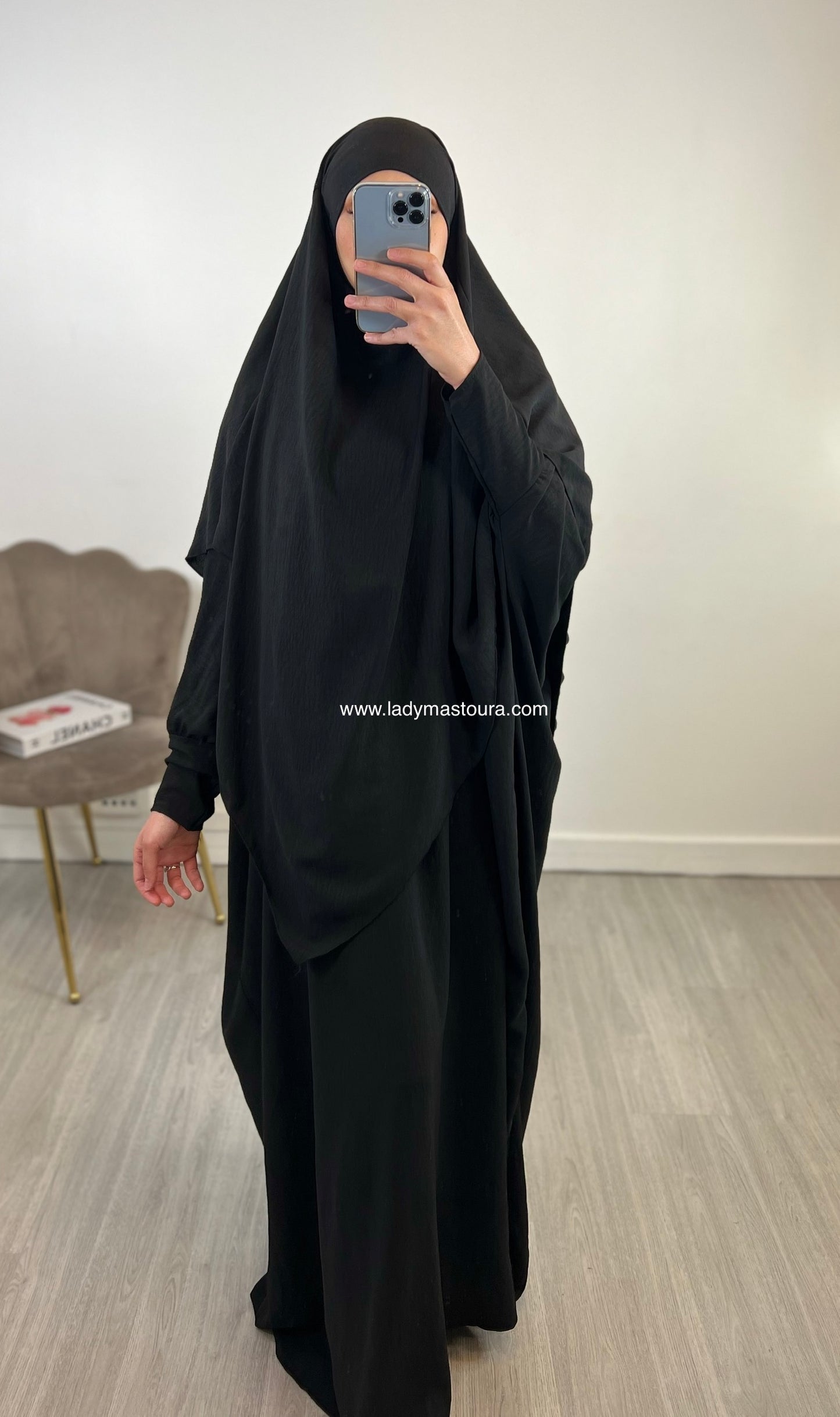 Ensemble Khimar + Abaya en jazz - (Plusieurs coloris)