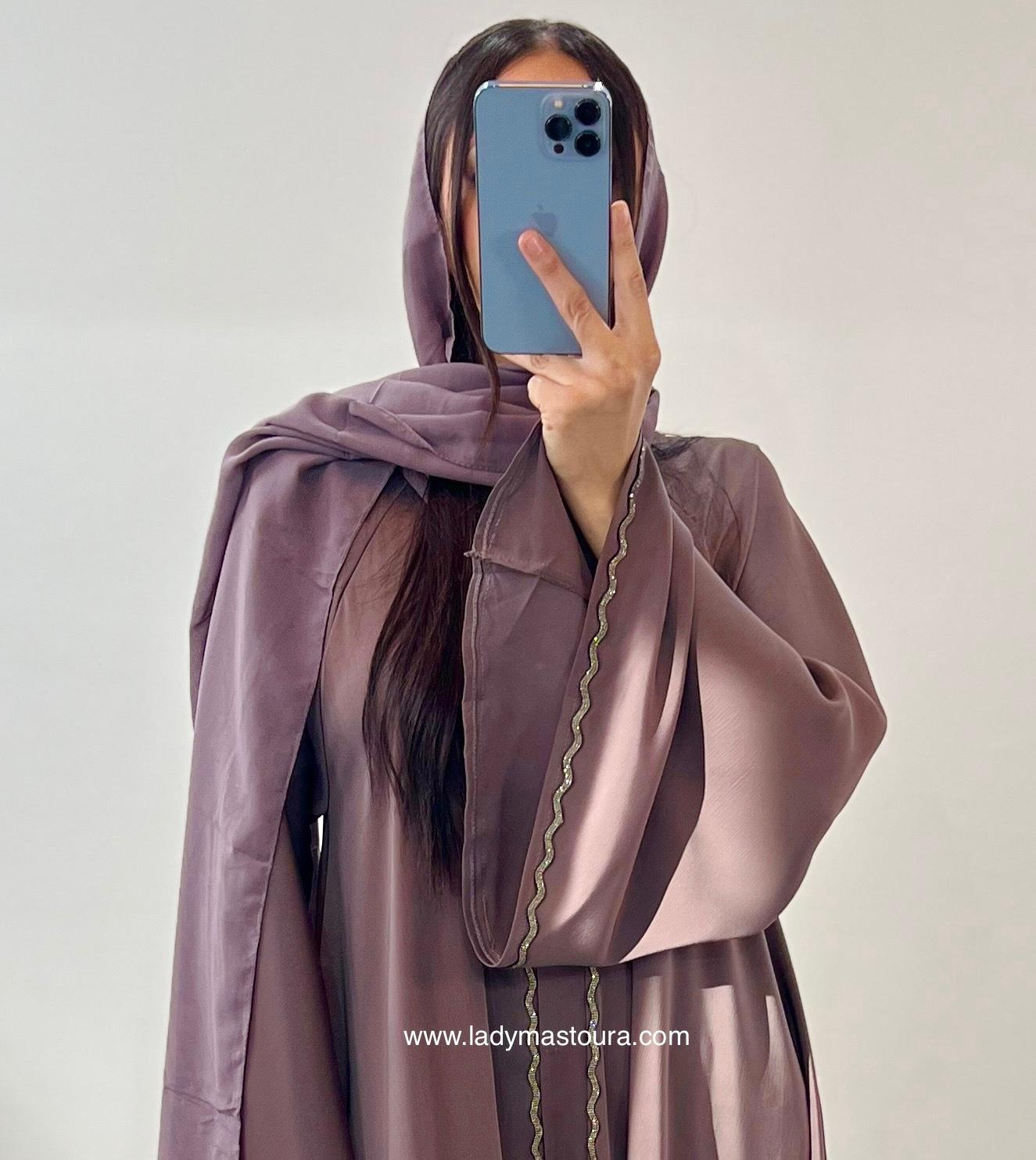 Abaya Made in dubai - Prune